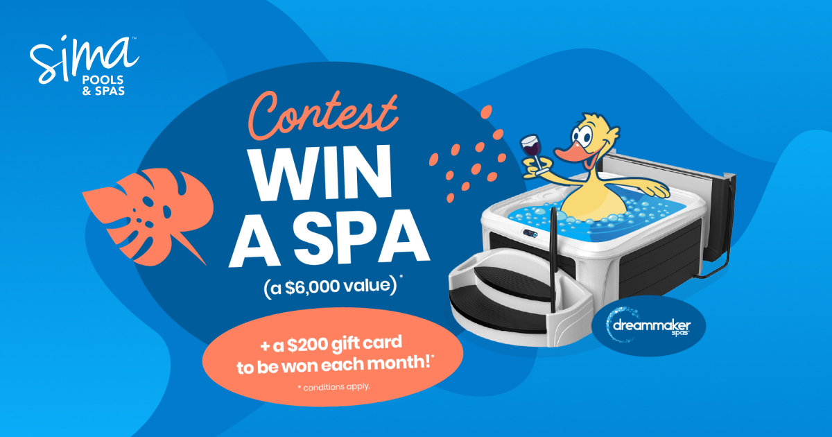 WIN a spa (a $6,000 value) at your SIMA – Pools & Spas dealer